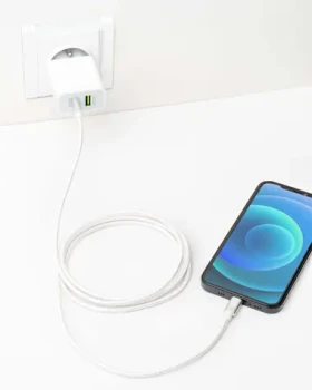 ER POWER USB-C - USB-C 100W bílá / Datový kabel / 5A / 2 m (ERPWCC5AP200-WH)