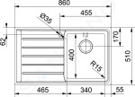 FRANKE - Neptune Plus Nerezový dřez NPX 611/7, 860x510 mm 101.0068.360