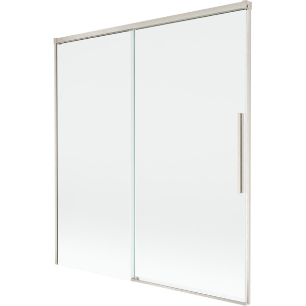 MEXEN/S - Rox vanová zástěna 2-křídlová posuvná 150 x 150, transparent, nikl kartáčovaný 8C9-150-001-97-00