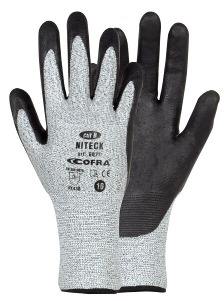 Rukavice Cofra Niteck Barva: Černá;Šedá, Velikost rukavic: 7 G077_DD00_Z07