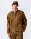 Service Works Patterned Easy Chef Shirt Brown Leopard L