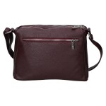 Stylová dámská kožená crossbody Robertina, vínově červená