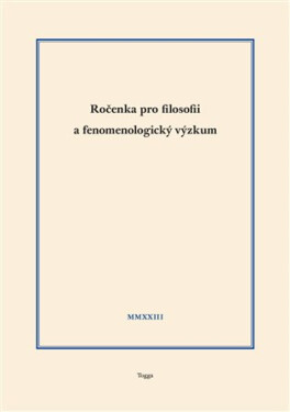 Ročenka pro filosofii fenomenologický výzkum 2023,