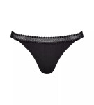 Dámská tanga GO Ribbed R Tanga C2P - BLACK - černé 0004 - SLOGGI BLACK M