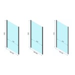 REA - Sprchová kabina Rapid Slide Gold Brush Dveře: 110 x Sprchová zástěna: 100 KPL-K5648