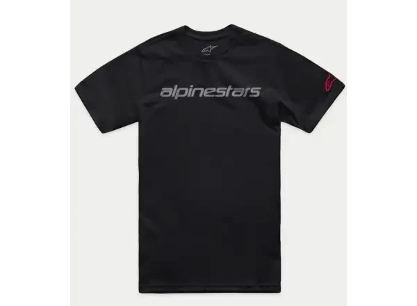 Alpinestars Linear Wordmark 2.0 pánské tričko krátký rukáv Black/Grey/Red vel. L