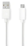 Nedis USB-A - USB-C bílá / Datový kabel / USB 2.0 / 15 W / 480 Mbps / 0,5 m (CCGL60600WT05)