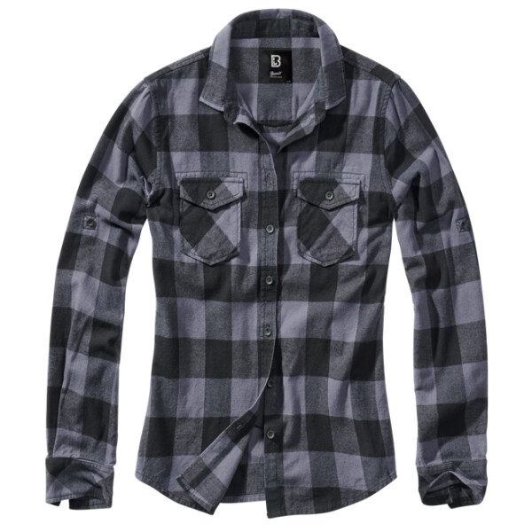 Brandit Košile Ladies Amy Flanell Shirt černá | šedá 6XL