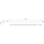 MEXEN - Line-B spádová lišta podlahová 120 cm levá, černá 187001120L