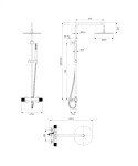OMNIRES - CONTOUR termostatický sprchový sloup chrom /CR/ CT8044CR