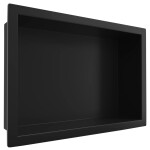 CERANO - Zápustná polička/nika s okrajem do obkladu - černá matná - 30x20x10 CER-417449