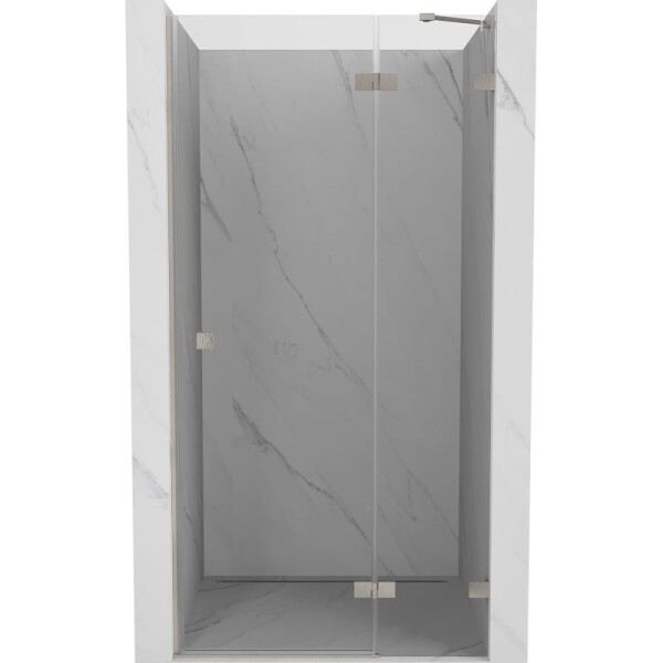 MEXEN/S - Lunar sprchové dveře křídlové pravé 75 cm, transparent, nikl kartáčovaný 834-075-000-97-00-P