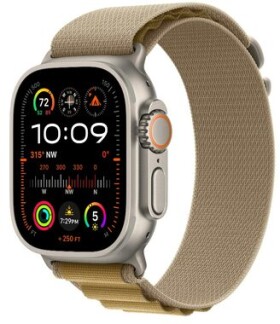 Apple Watch Ultra 2 GPS+Cellular 49mm Přírodní titanové tělo - Žlutohnědý alpský tah (M) / 145-190 mm (MX4F3)