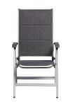 KETTLER BASIC PLUS PADDED polohovací, hliníkové křeslo - stříbrná / antracit