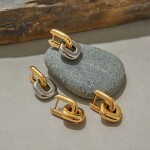 ELENYS Iconic Duo – pozlacené náušnice 18K žluté zlato