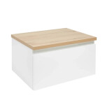 Koupelnová skříňka s krycí deskou SAT B-WAY 59x30x45 cm bílá lesk BWAY60WDOAK BWAY60WDOAK