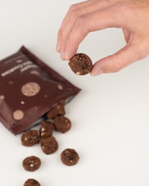 Vilgain Mini Cookies BIO – mandle s hořkou čokoládou 100 g