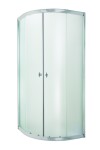 INVENA - Sprchový kout čtvrtkruh MARBELLA, profil: chrom, sklo frosted 80x80cm AK-46-181-O