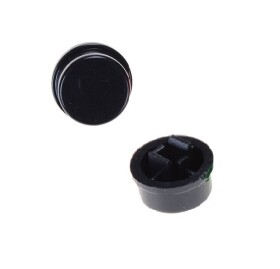 Knoflík pro mikrospínač - Černý, 12 x 12 x 7,3 mm