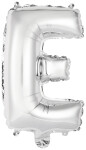 Písmeno E stříbrný balónek 25,5 cm x 40 cm Písmeno E stříbrný balónek 25,5 cm x 40 cm