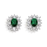 Náušnice Swarovski Elements Elisca, Zelená