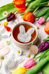TEA HERITAGE Černý čaj s jablkem a skořicí Bunny – 5 ks, multi barva, textil