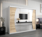 Šatní skříň Abi W0 Barva korpusu: Dub Sonoma, Rozměry: 200 cm, Dveře: Dub sonoma