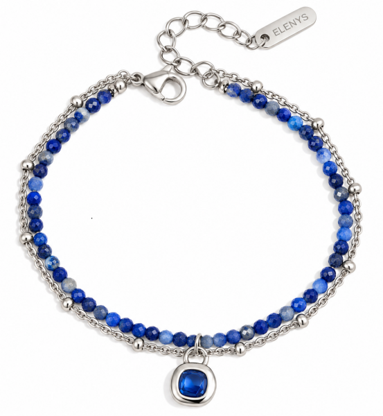 ELENYS Lapis Lazuli | Náramek s pravým přírodním lapis lazuli Délka náramku: 17,5+3 cm / max. 20,5 cm