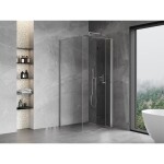MEXEN/S - Mist-F sprchový kout skládací dveře pravá 90 x 90, transparent, chrom 8A6T-090-090-01-00-P