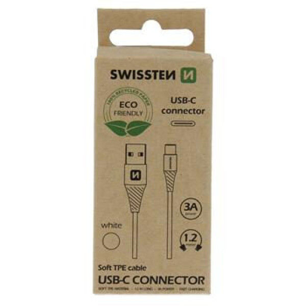 Swissten 71503301ECO USB/USB-C, 1,2m, bílý