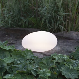 STAR TRADING Venkovní osvětlení na solární napájení LED Globy 40 cm, bílá barva, plast