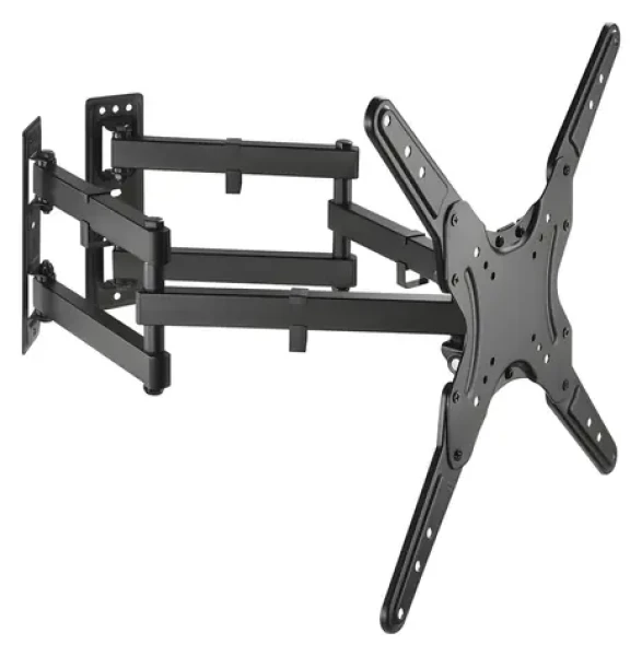 Equip černá / Nástěnný držák pro TV / 23-55" / do 45 kg / výsuvné rameno, 6 kloubů / VESA 400x400 (650328)
