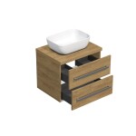 Koupelnová skříňka s krycí deskou SAT Cube Way 60x47,5x46 cm dub Hickory CUBE461603DH45 CUBE461603DH45