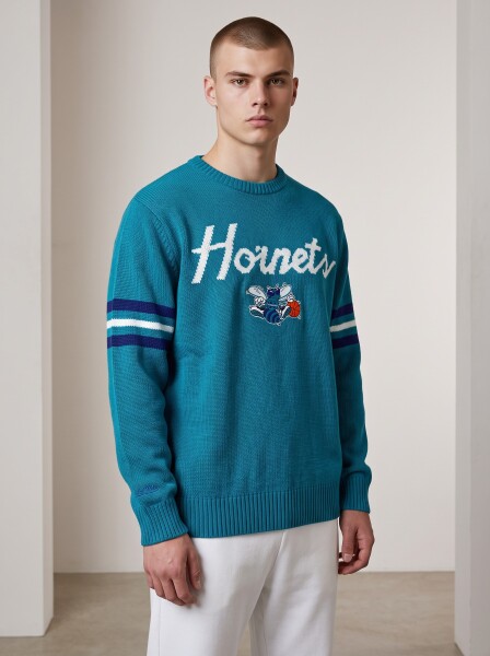 Mitchell & Ness Pánská mikina Charlotte Hornets NBA Head Coach Sweater Velikost: M