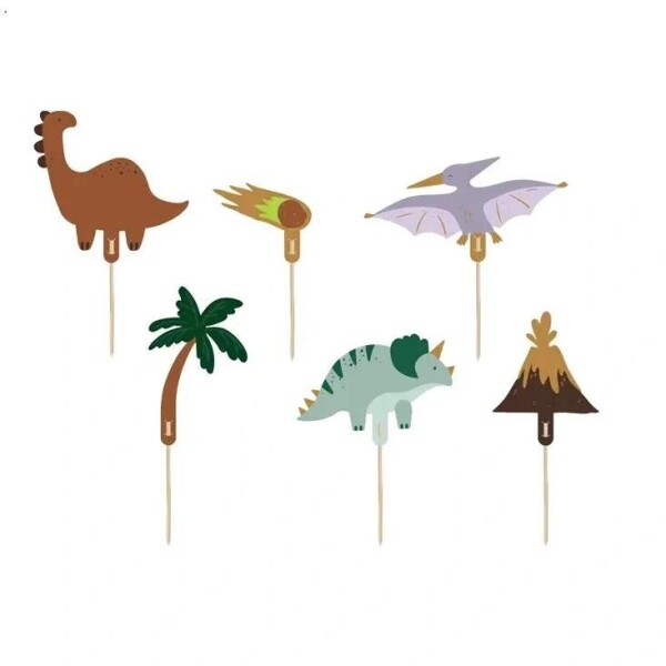 PartyDeco Zápichy Dinosauři 6 ks