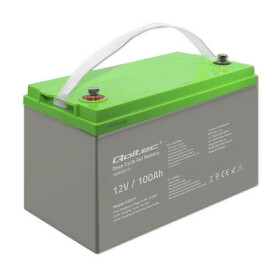 Qoltec Deep Cycle Gel Battery 53077 / Akumulátor / 12V / 100Ah (53077)