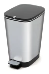 Curver Chic Bin M Steel / Odpadkový koš / 25 l (272236)