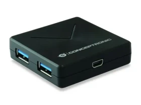 Conceptronic HUBBIES02B USB hub / 4x USB-A 3.0 / odpojitelný USB kabel (HUBBIES02B)