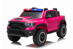 Mamido Elektrické autíčko Dodge Ram růžové s majáky 4x4 | 12V10Ah