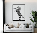 Strom života kůň dekorace na zeď Rozměr (cm): 38 x 27, Dekor: Černá