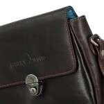 Luxusní dámská kožená crossbody kabelka GW Manoli, tmavě hnědá
