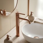 REA - Umyvadlová vysoká baterie Foster Brush Copper REA-B6354