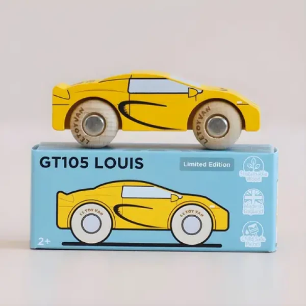 LE TOY VAN Dřevěné autíčko Louis žlutá