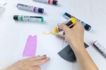 Marabu Acryl Color Squeegee Art Set Power sada 6×25 ml, stěrka