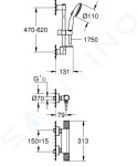 GROHE - Precision Feel Sprchový set s termostatem, 3 proudy, chrom 34791001