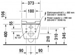 DURAVIT - ME by Starck Závěsné WC pro Sensowash, Rimless, bílá 2529590000