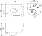 MEXEN/S - WC předstěnová instalační sada Fenix XS-F s mísou WC Stella, bílá 6803368XX00