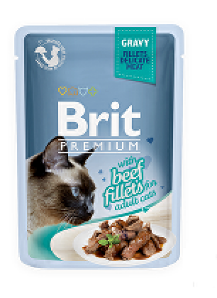 Brit cat Premium D Fillets in Gravy With Beef 85 g