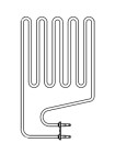 Topné těleso, spirála pro saunová kamna T,T7,9C,F,KG(S),PO, 1500W/230V CZSS-110L