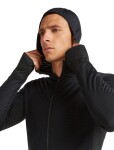 ICEBREAKER Mens 300 RealFleece Descender LS Zip Hood, Black velikost: M